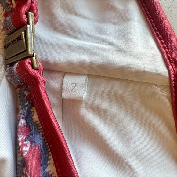 Zimmermann Bandeau Bikini Paisley Print Swimsuit Top - Picture 9 of 9